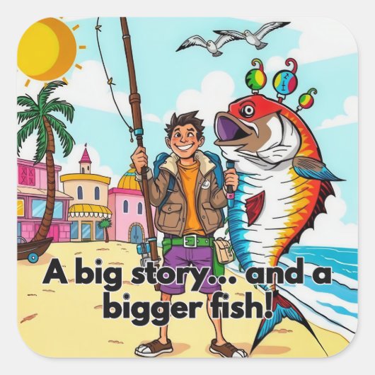 サニーデイ魚釣りアドベンチャー スクエアシール (正面)