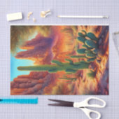 サニーデザートカボスクリフランドスケープデクページ 薄葉紙 (クラフト)