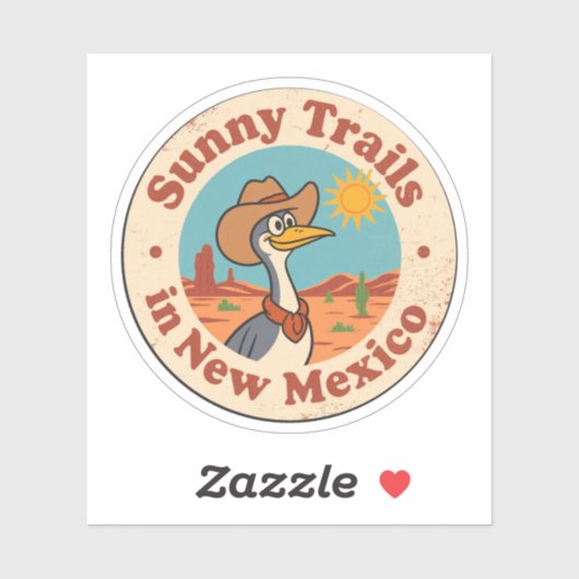 サニートレイル_ニューメキシコ砂漠のアートワーク シール (シート)