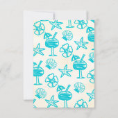 サニートロピカルハンドドロー結婚ド詳細情報 招待状 (裏面)