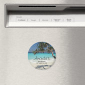 サニートロピカルビーチ海パラダイス誕生日 マグネット (インサイチュ (食洗機))