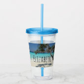 サニートロピカルビーチ海楽園 アクリルタンブラー (正面)