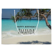 サニートロピカルビーチ海楽園 ラージペーパーバッグ (正面)