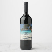 サニートロピカルビーチ海結婚パラダイス ワインラベル (正面)