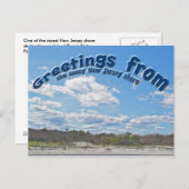サニーニュージャージーのショア葉書からの挨拶 ポストカード (正面/裏面)