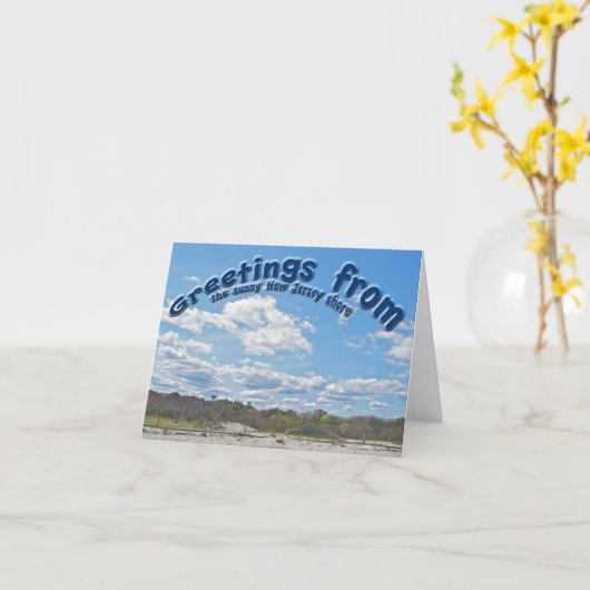 『サニーニュージャージーショアノートカードよりの挨拶』 カード (黄色い花)