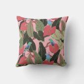 サニーハワイトロピカルエキゾチックなバードオブパラダイス クッション (裏面)