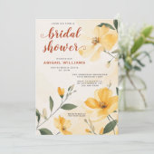 サニーバターイエローシックフローラブライダルシャワー 招待状 (スタンド正面)