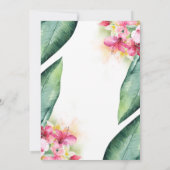 サニーパイナップルフローラ花器ビーチ卒業パーティー 招待状 (裏面)