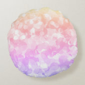 サニーパステルカラーズバブリー水玉模様 ラウンドクッション (裏面)