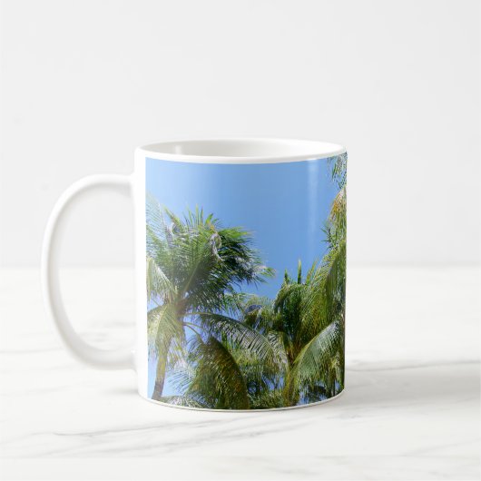 サニーパームスオアシス#1 #tropical #wall #art コーヒーマグカップ (左)
