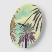 サニーパーム農園:栽培オアシス。 ラージ壁時計 (傾斜)