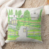 サニーヒルファームラージ装飾用クッションとイエロー クッション (ブランケット)