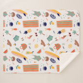 サニービーチおもしろいパターン シェルパブランケット (正面(横))