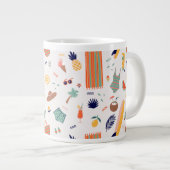 サニービーチおもしろいパターン ジャンボコーヒーマグカップ (正面右)