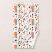 サニービーチおもしろいパターン バスタオルセット (ハンドタオル)