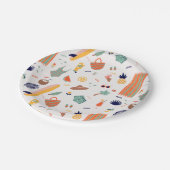 サニービーチおもしろいパターン ペーパープレート (アングル)