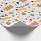 サニービーチおもしろいパターン ラッピングペーパー (角)