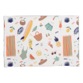 サニービーチおもしろいパターン 枕カバー (正面右)