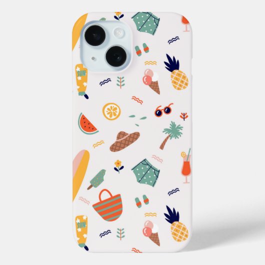 サニービーチおもしろいパターン Case-Mate iPhoneケース (裏面)
