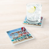 サニービーチで私と素敵な日。コースター ガラスコースター (アングル)