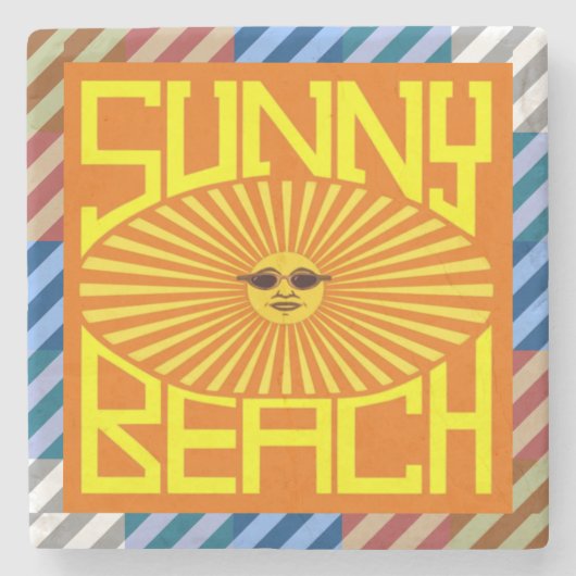 サニービーチアモダンート ストーンコースター (正面)