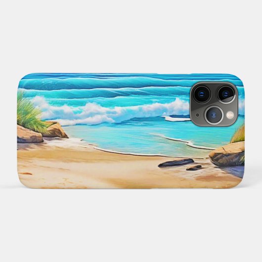 サニービーチウェーブズデザイン Case-Mate iPhoneケース (裏面(横))