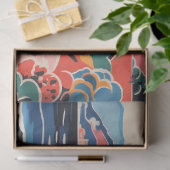 サニービーチシーン旧市山々海 薄葉紙 (ギフト)