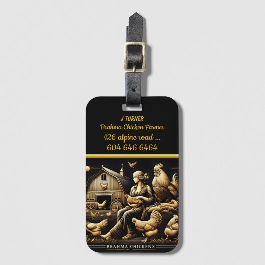 サニーファームの日に羽ばたき ラゲッジタグ (正面縦)