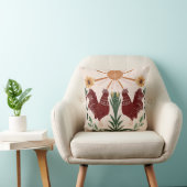 サニーフォークアートロスターシンメトリデザイン クッション (椅子)