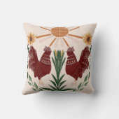 サニーフォークアートロスターシンメトリデザイン クッション (裏面)