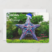 サニーフロリダクリスマスからの海と挨拶 シーズンカード (正面)