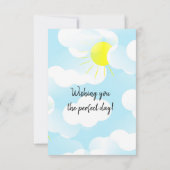 サニーブルーサマースカイとクラウドハッピーバースデー カード (裏面)