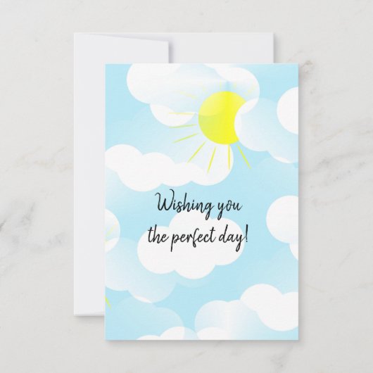 サニーブルーサマースカイとクラウドハッピーバースデー カード (裏面)