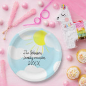 サニーブルーサマースカイウィズクラウドファミリー懇親会 ペーパープレート (パーティー)