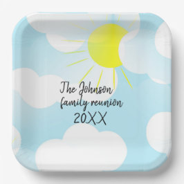 サニーブルーサマースカイウィズクラウドファミリー懇親会 ペーパープレート