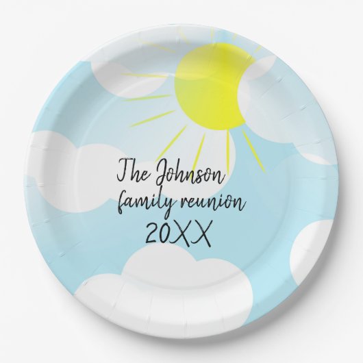 サニーブルーサマースカイウィズクラウドファミリー懇親会 ペーパープレート (正面)