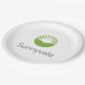 サニーベイル国旗（カリフォルニア州） ペーパープレート (アングル)