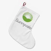 サニーベイル国旗（カリフォルニア州） ラージクリスマスストッキング (正面 (吊り時))