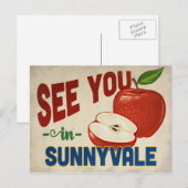 サニーベイルCalifornia Apple - Vintage Travel ポストカード (正面/裏面)