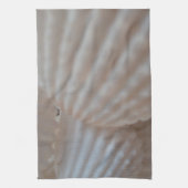 サニーホワイトシーシェル、シーシェルビーチ夏の愛 キッチンタオル (縦)