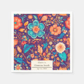 サニーボタニカルフェスティバルフローラ退職パーティー スタンダードカクテルナプキン (正面)