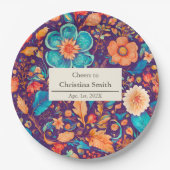 サニーボタニカルフェスティバルフローラ退職パーティー ペーパープレート (正面)