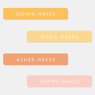 サニーボホの名前ラベル ラベル