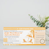 サニーボーディングパスチケット結婚式招待状 招待状 (スタンド正面)