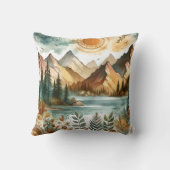 サニーボ素朴ホ自然パターンマウンテンレイク クッション (裏面)