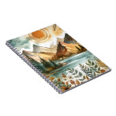 サニーボ素朴ホ自然パターンマウンテンレイク ノートブック (右側)