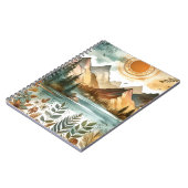 サニーボ素朴ホ自然パターンマウンテンレイク ノートブック (左側)