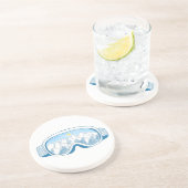 サニーマウンテンスキーゴーグルイラストレーション コースター (側面)