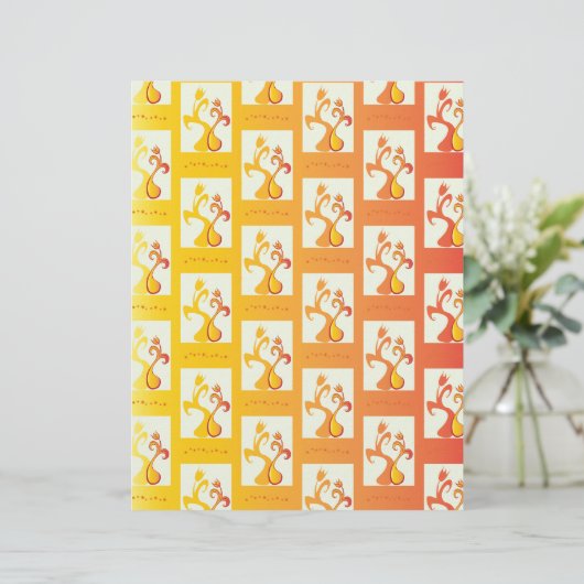 サニーモダンイエローチューリップカップルイラストレーション (スタンド正面)